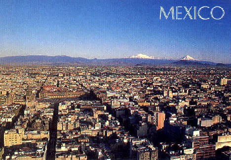 Mexico Stad vanuit de lucht
